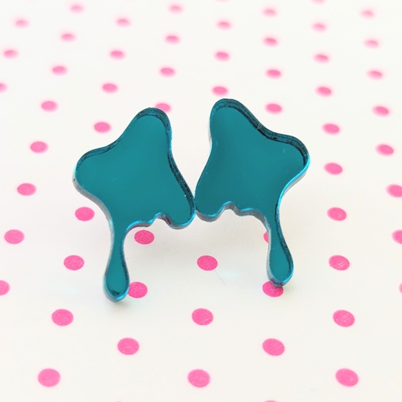 Mirror Drip Studs | Hypoallergenic - Picture 11 of 16